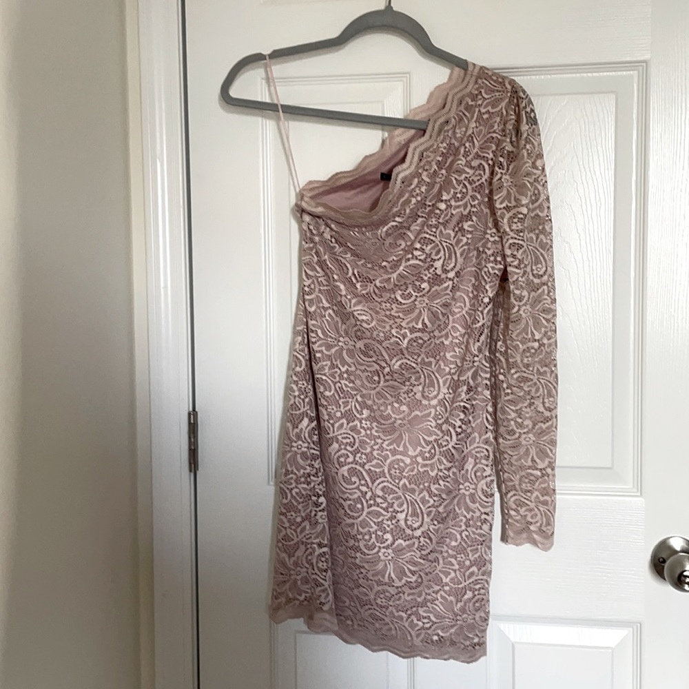 One Shoulder Lace Mini Dress Size 2